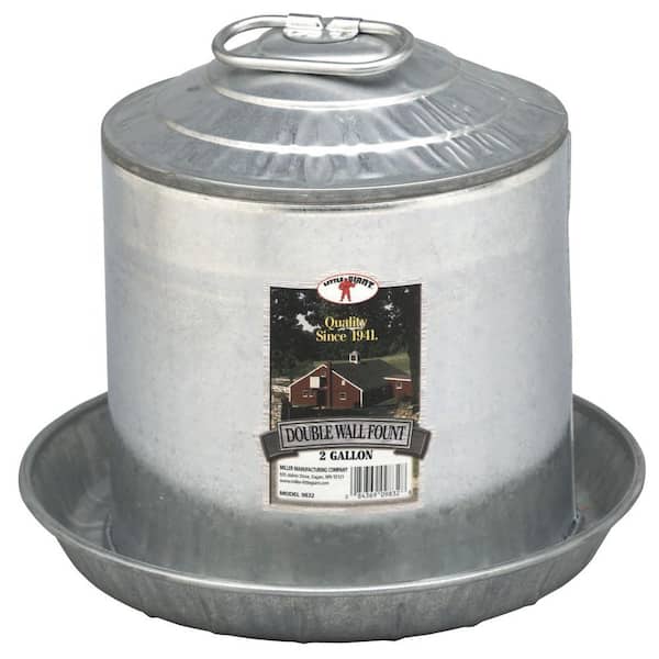 Little Giant 2 gal. Metal Double Wall Poultry Fount