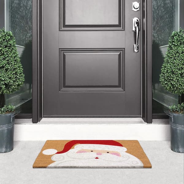 Santa 18 in. x 30 in. Coir Doormat
