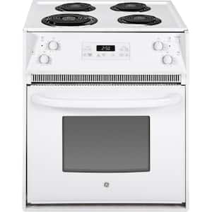27 in. 3.0 cu. ft. Drop-In Electric Range with Self-Cleaning Oven in White