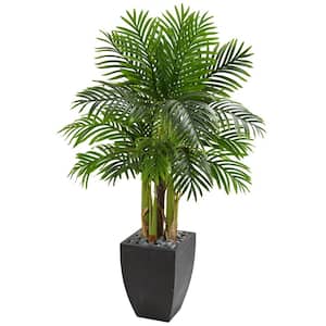 Indoor Kentia Palm Artificial Tree in Black Planter