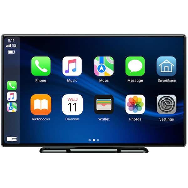 Ahfiwaso 9 in. Portable Wireless Car Stereo with Apple Carplay and Android Auto Bluetooth Airplay AUX GPS Navi for All Vehicle