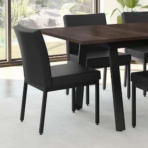 Perry Black Faux Leather / Black Metal Dining Chair (Set of 2)