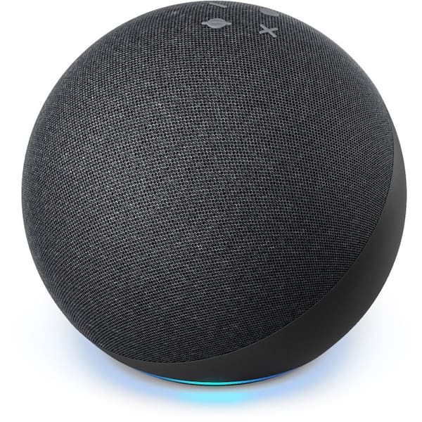 Echo (4th Gen) with Premium Sound, Smart Home Hub, and Alexa -  Charcoal B07XKF5RM3 - The Home Depot