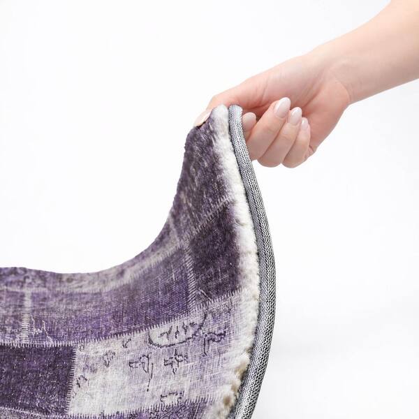 Dream Shag Premium Machine Washable Abstract ADS631 Purple 2 ft. x 3 ft. Accent Rug