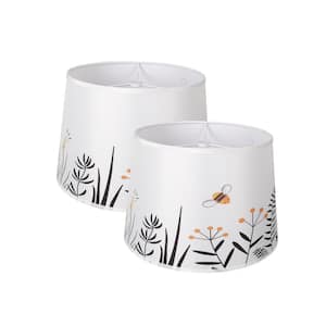 Nature Collection Limited Edition Round Empire Shape 12 in. x 10 in. x 8 in. Bumble Bee Lamp Shade (2-Pack)