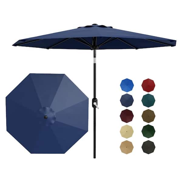 10 ft. Steel Patio Umbrella for Pool, Deck, Backyard