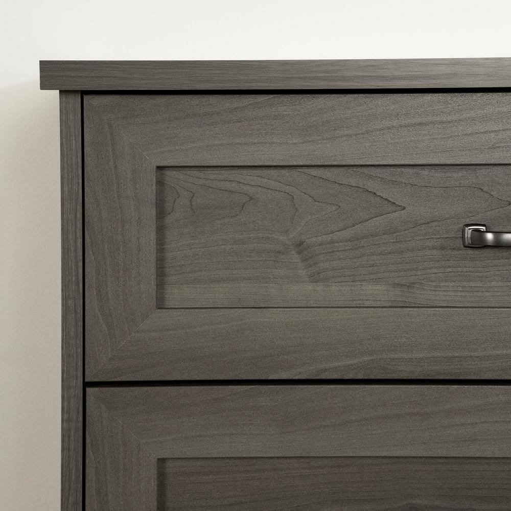Gray Maple 2-Drawer Farmhouse Nightstand