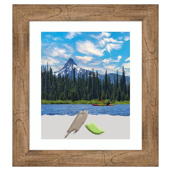 Amanti Art Owl Brown Wood Picture Frame Opening Size 20 x 24 in. (Matted To 16 x 20 in.)