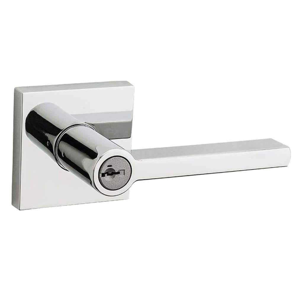 Square Key Handle Kwikset Halifax Polished Chrome Square Keyed Entry Door Handle ...