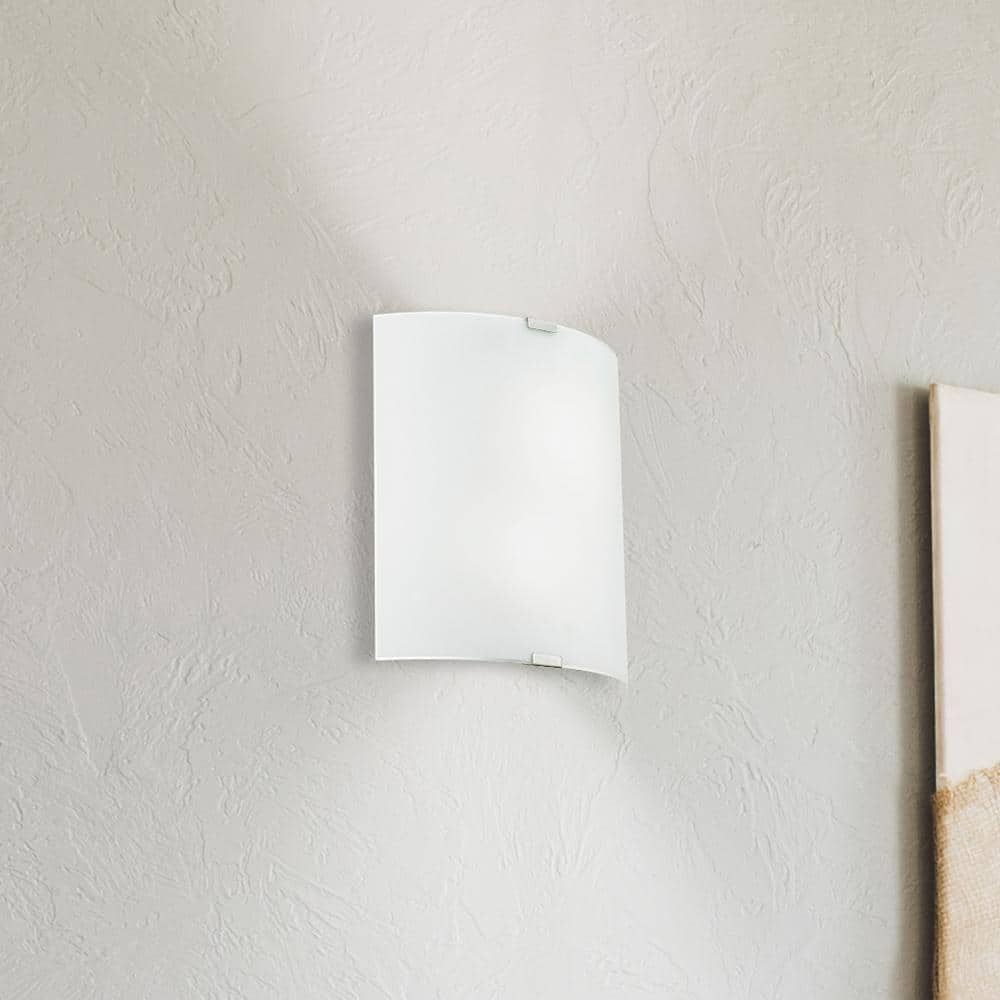 Grafik Chrome and Satin Glass 14.57" Dimmable Wall Sconce