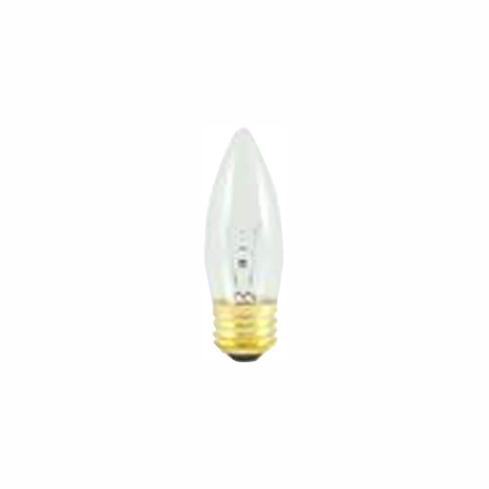40-Watt Warm White Light B10 (E26) Medium Screw Base, Clear Dimmable Incand