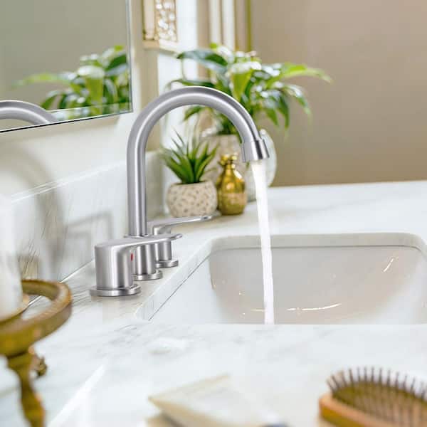 WOWOW 8 in. Widespread Bathroom Sink Faucet with 2-Handles in