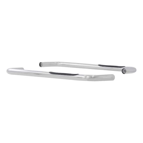3-Inch Round Polished Stainless Steel Nerf Bars, No-Drill, Select Chevrolet, GMC C2500, C3500, K2500, K3500