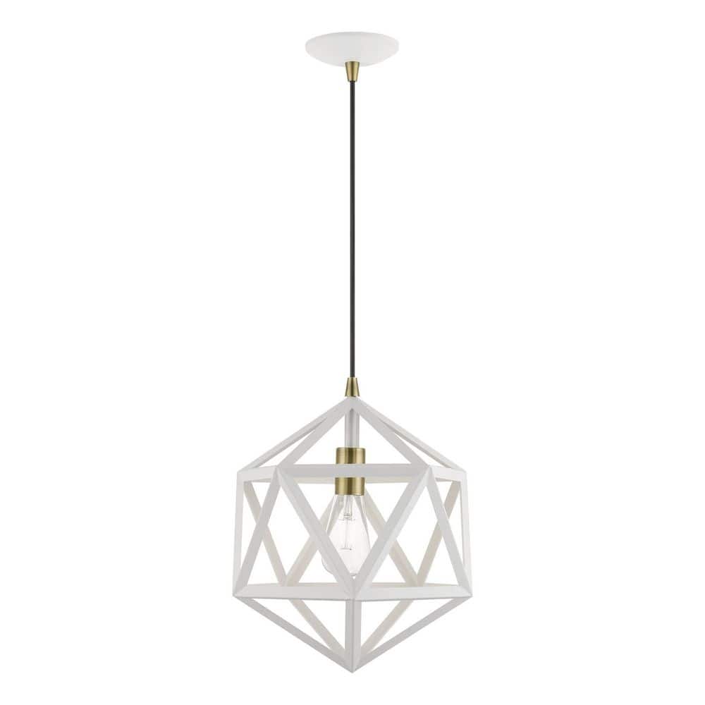 Hassinger 1-Light Textured White Island Pendant price history on PriceWatchPro