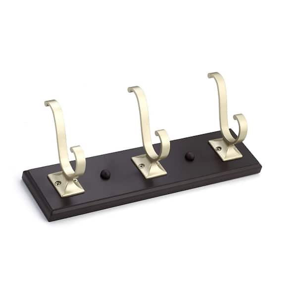 Richelieu Hardware 11-3/4 in. (300 mm) Espresso and Matte Nickel  Transitional Hook Rack T39251184 - The Home Depot