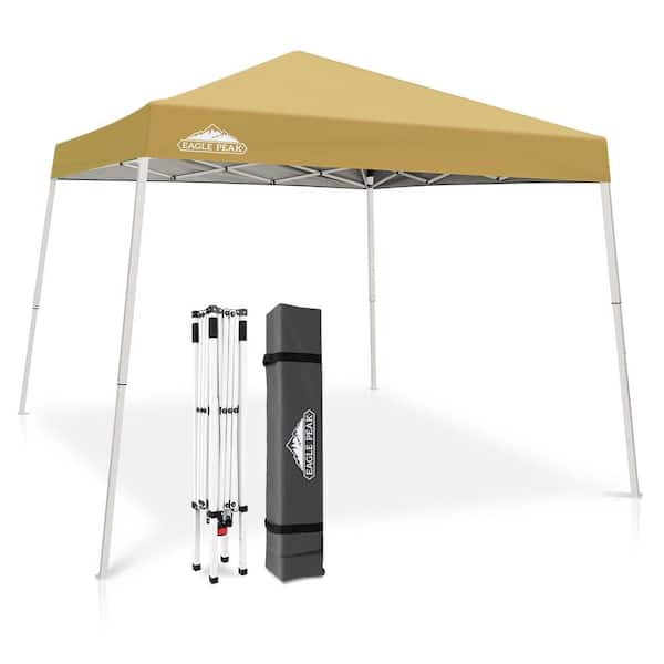 EAGLE PEAK 10 ft. W x 10 ft. D Slant Leg Pop-Up Canopy Tent