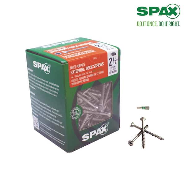 SPAX #10 x 2-1/2 in. T-Star Plus Flat Head Interior/Exterior HCR-X Screw (405 per Box)