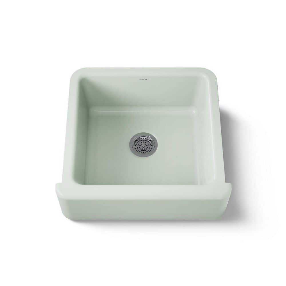 Whitehaven 23.6875 in. Farmhouse/Apron-Front Single Bowl Aspen Green Cast Iron Kitchen Sink price history on PriceWatchPro