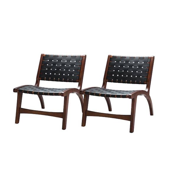JAYDEN CREATION Igor Black Side Chair with Rubber Wood Legs