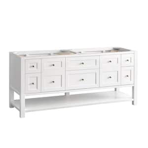 Breckenridge 71.9 in. W x 23.4 in. D x 33.0 in. H Bath Vanity Cabinet Without Top in Bright White