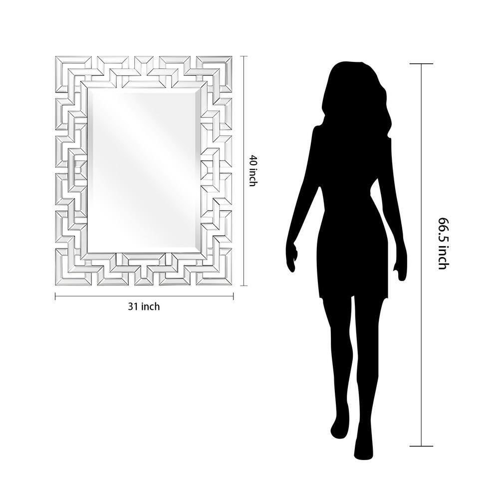 Elegant Frameless Rectangular Full Length Wall Mirror