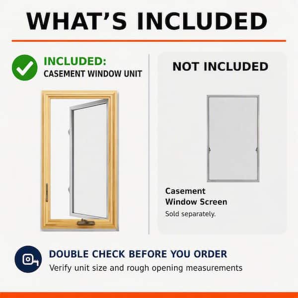 28-3/8 in. x 48 in. 400 Series White Clad Wood Casement Window with Pine Interior, Low-E Glass & Stone Hardware, Right
