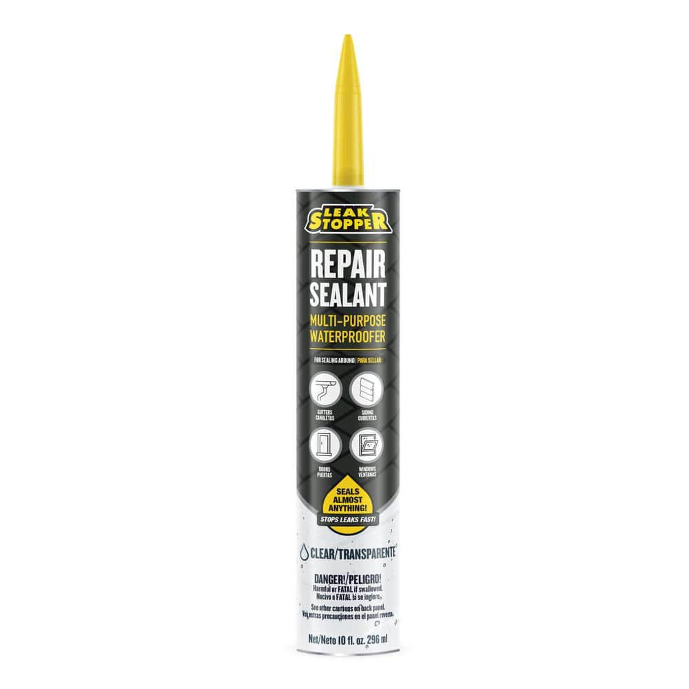 Leak Stopper Rubber Flexx 10 oz. Clear Flexible Roof Sealant 0309GA The Home Depot