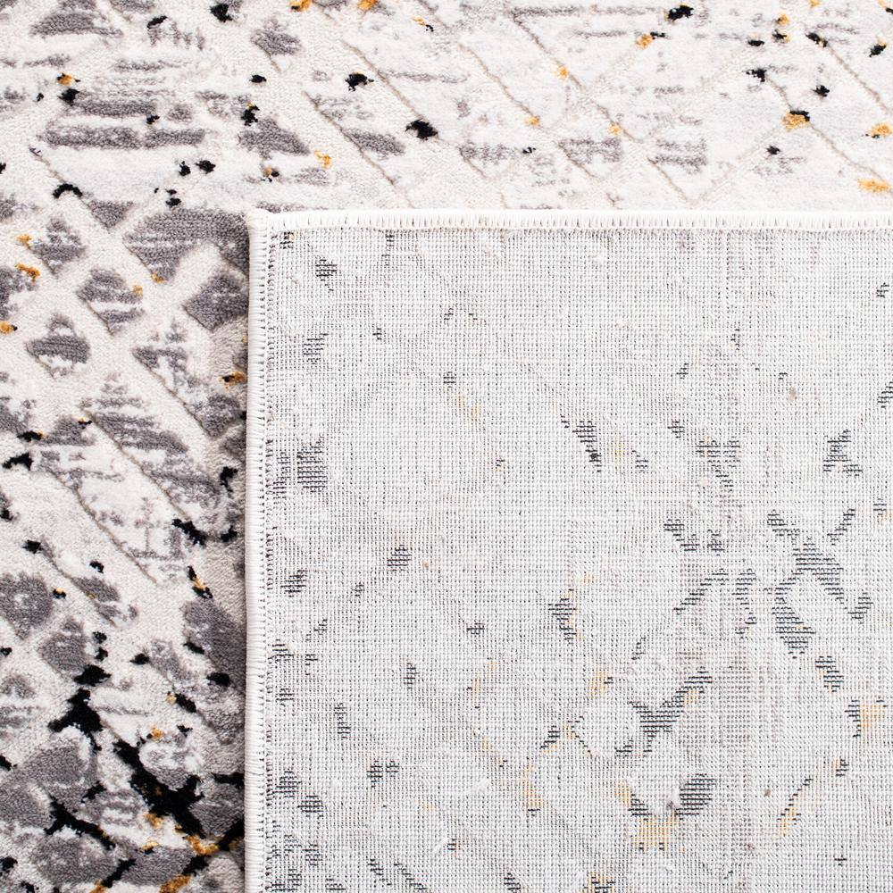 Cream and Charcoal Abstract Hand-knotted Rectangular Area Rug