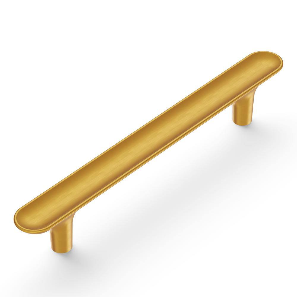 Brushed Golden Brass Kitchen Cabinet Handles, 5-1/16"