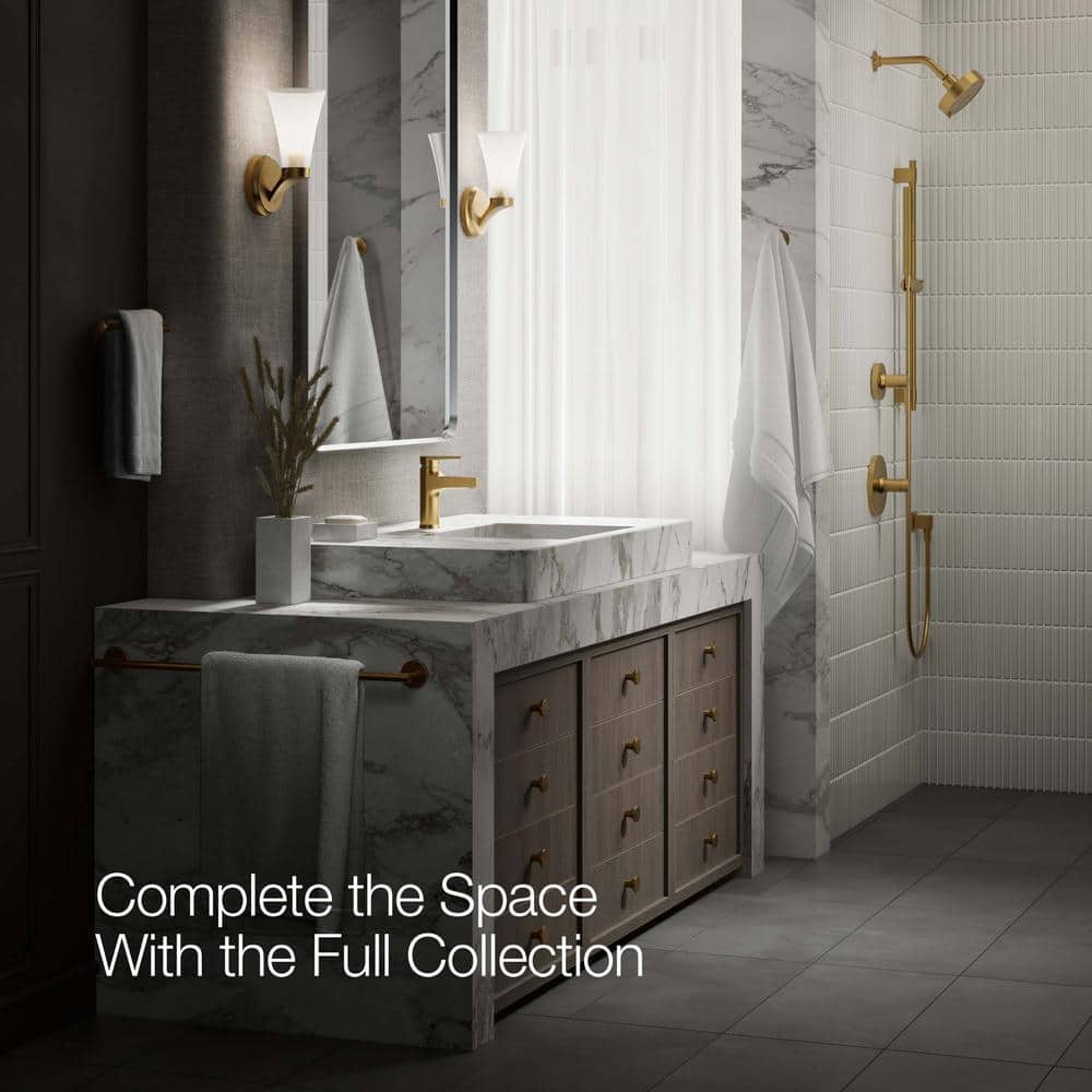 Vibrant Brushed Brass Single-Handle Bathroom Faucet