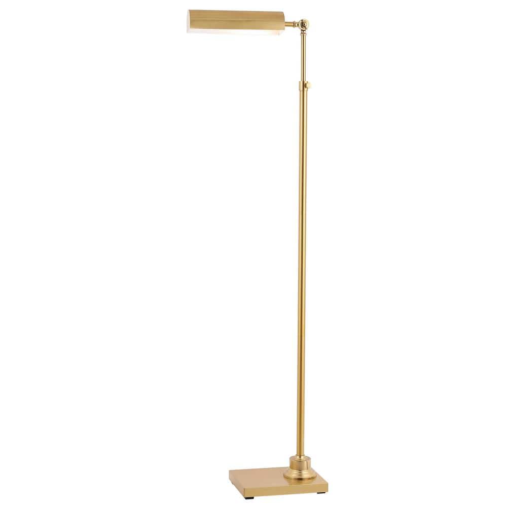 Adjustable Brass Gold Pharmacy Floor Lamp