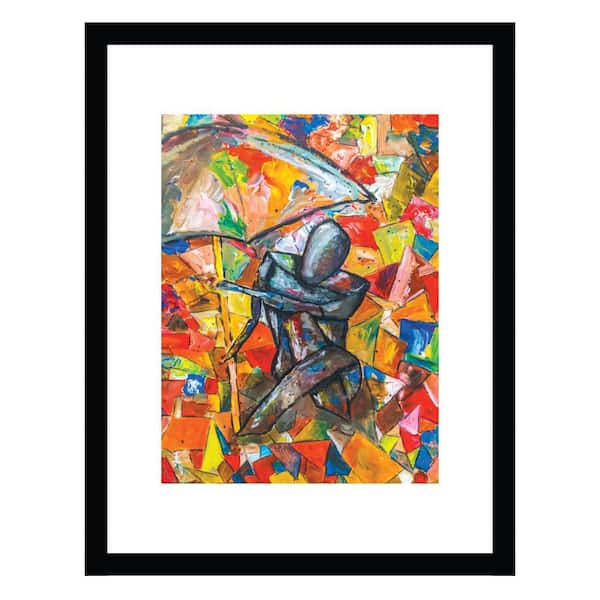 VENICE BEACH Collections Uniquely for Everyone Colorful Abstract Man-Framed Print by Unknown Abstract Poster Art Print 18 in. x 14 in.