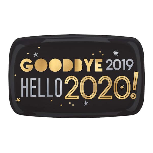 Amscan Gold Plastic New Year's Hello 2020 Headband (2-Pack)