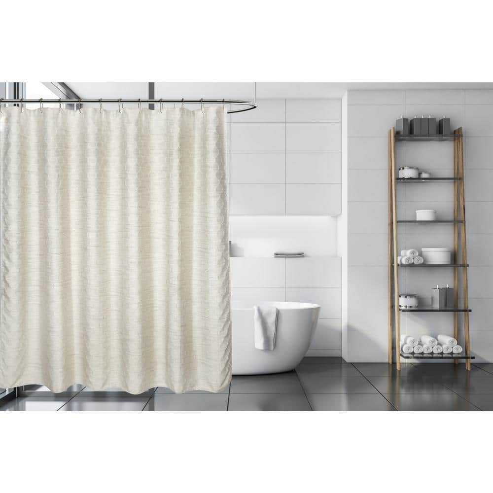 m MODA at home enterprises, ltd Everest Shower Curtain Taupe 205907TAU