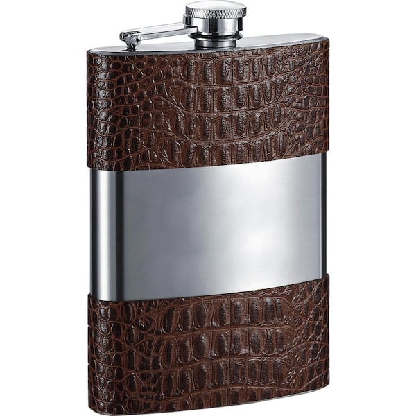 Visol Zarin Handcrafted Brown Leather Liquor Flask