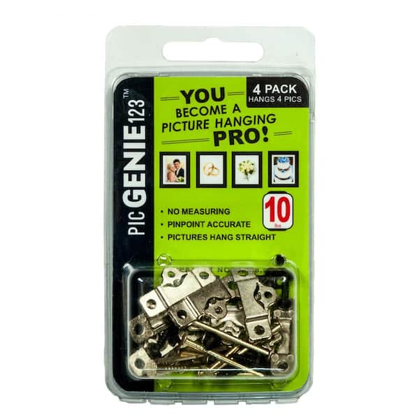 PicGenie123 32-Piece 10 lbs. Picture Hanging Kit Hangs Pics Up (4-Pack)