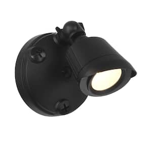 11-Watt equivalent 750 Lumen Black Integrated LED Single Flood Light