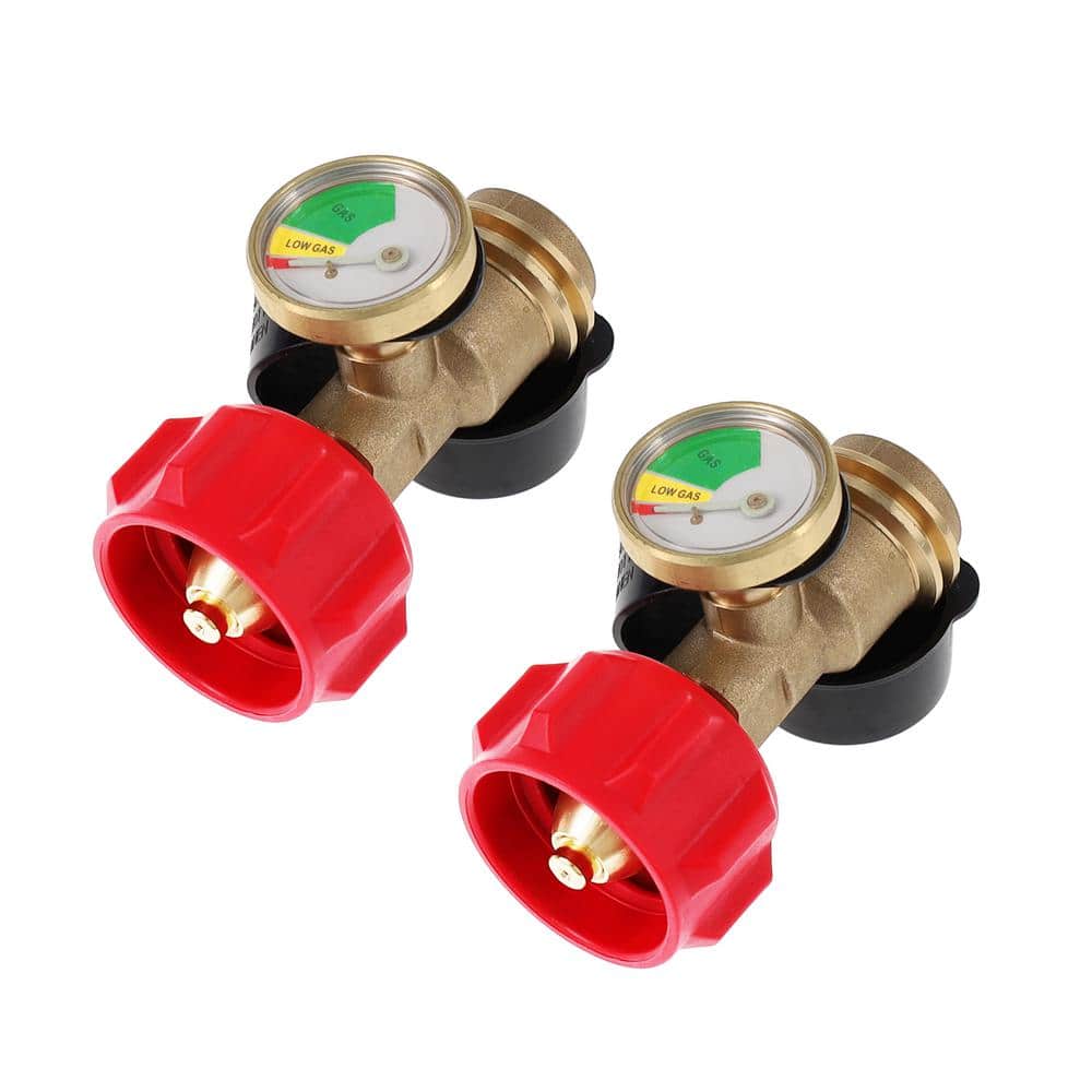GASONE 50120-2-RED Propane Tank Gauge Pressure Meter Allows to Connect ...