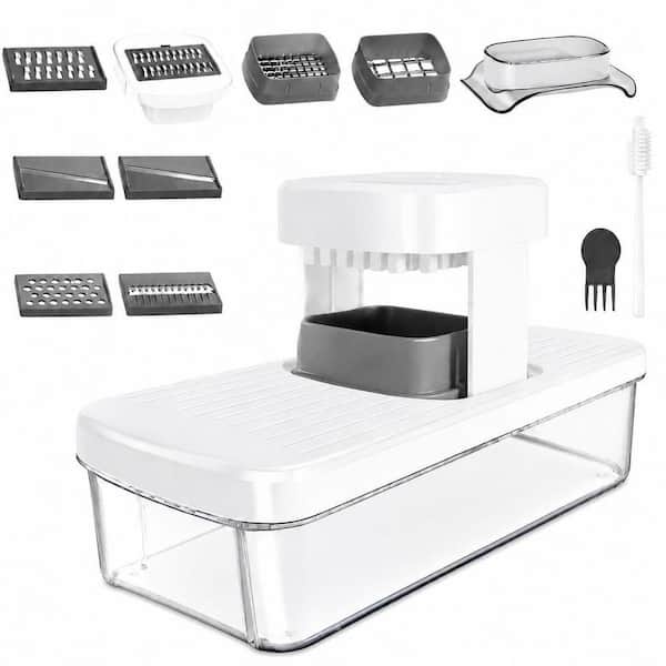 8-in-1 Vegetable Chopper Mandoline Slicer with Container and 8 Blades for Fruit and Veggies