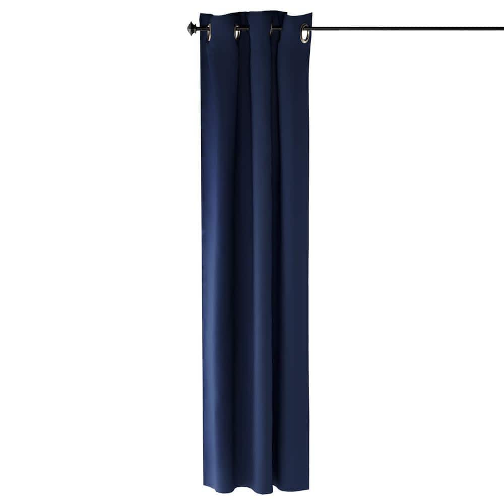 Dark Blue Polyester Blackout Grommet Curtain Panel 42 x 84 Inches