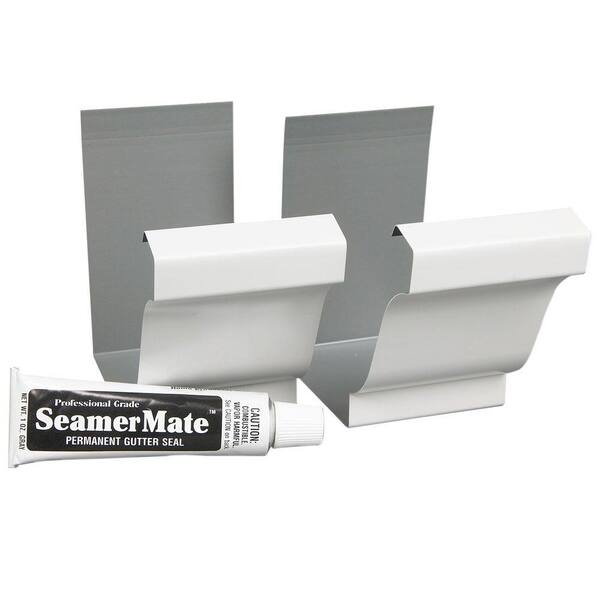 Amerimax Home Products 6 in. White Aluminum Seamers with Seamer Mate (2