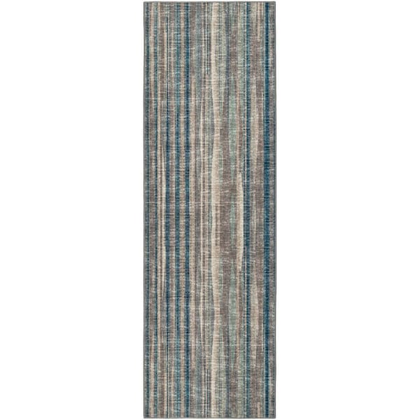 HomeRoots 3 X 10 Brown Ombre Runner Rug