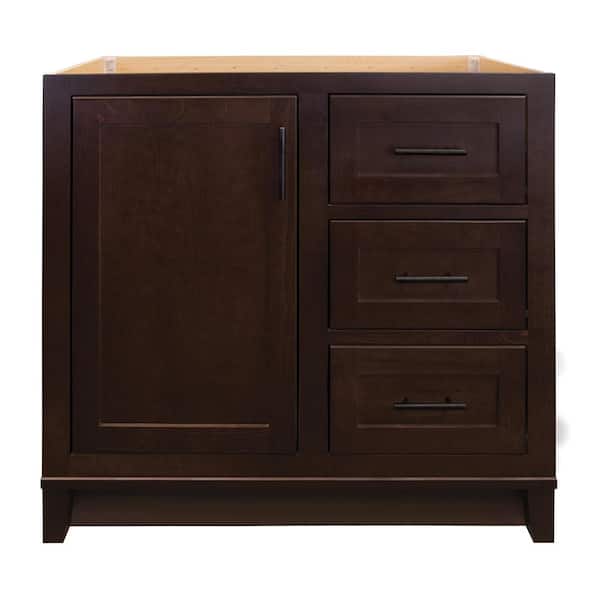 Kinghurst 30 in. W x 21 in. D x 33.5 in. H Bathroom Vanity Cabinet Only in Dark Cognac Kinghurst 30 in. W x 21 in. D x 33.5 in. H Bathroom Vanity Cabinet Only in Dark Cognac