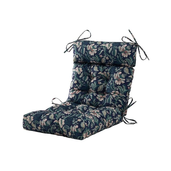 ARTPLAN Adirondack Cushions, 23x21x4"Wicker Tufted Cushion for High Back Chair, Indoor/Outdoor Patio Furniture, Floral