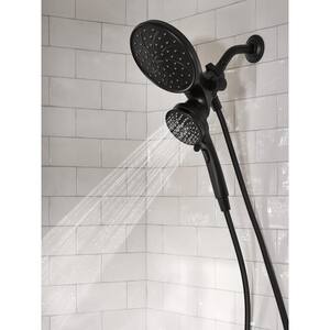 Brecklyn Single-Handle 6-Spray Tub and Shower Faucet with Magnetix Rainshower Combo in Matte Black