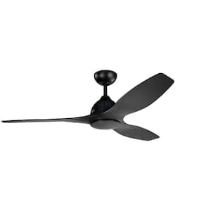 Jace 60 in. Indoor Satin Black Downrod Mount Ceiling Fan with Integrated LED with Wall Control Included