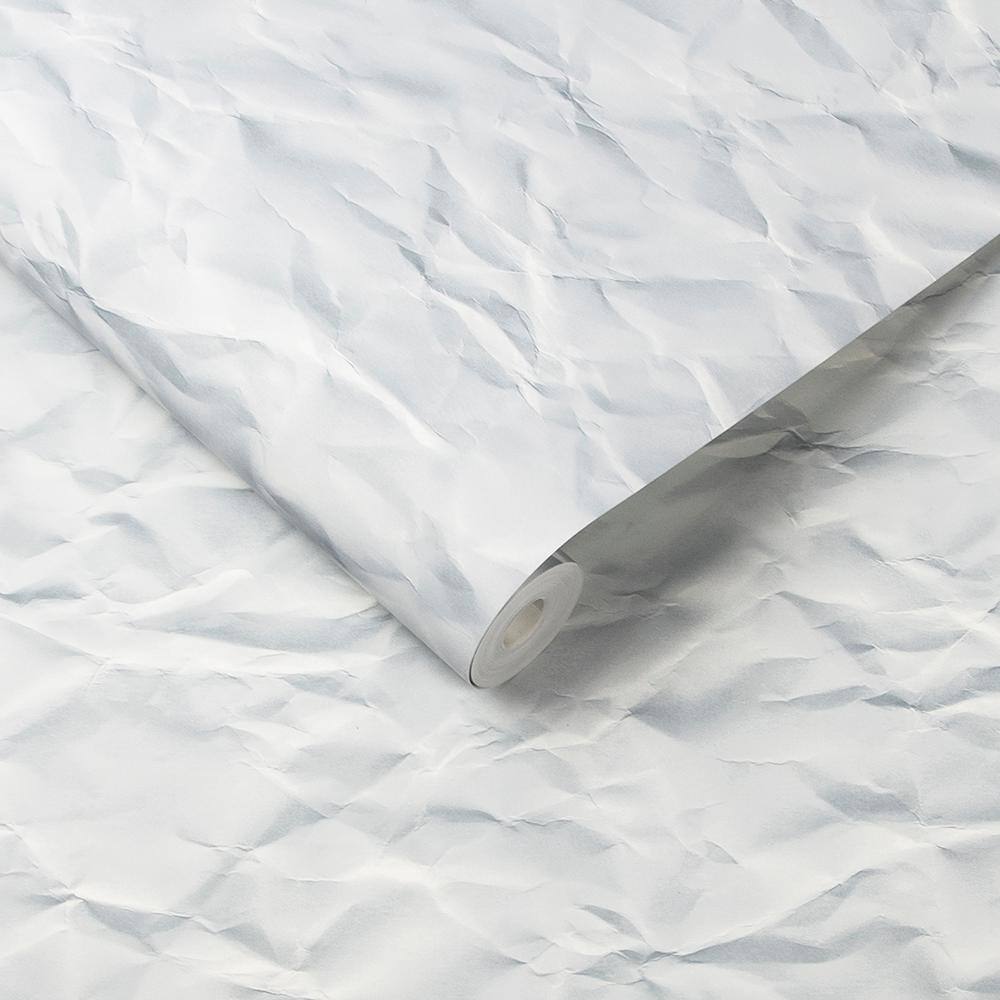 Creased Up Grey Non-Pasted Washable Wallpaper