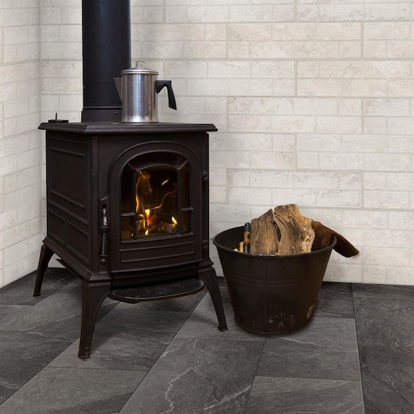 Painted Brick White 6 in. x 24 in. Porcelain Floor and Wall Tile (14 sq. ft./Case)
