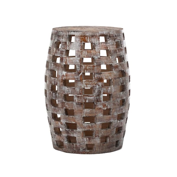 Boraam Hampton 26 in. Weathered Walnut Side Table