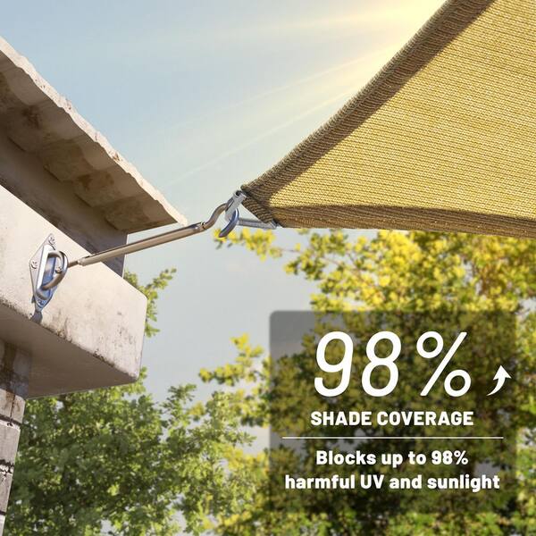 30 ft. x 30 ft. x 30 ft. Triangle Pro Ring Sun Shade Sail with